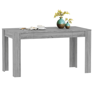 Dining Table Grey Sonoma 140x74.5x76 cm Engineered Wood - Giant Lobelia