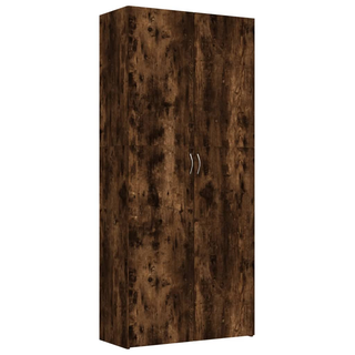 Shoe Cabinet Smoked Oak 80x35.5x180 cm Engineered Wood - Giant Lobelia