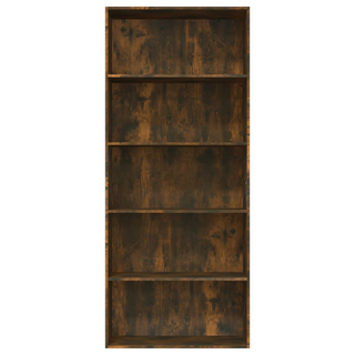 5-Tier Book Cabinet Smoked Oak 80x30x189 cm Engineered Wood - Giant Lobelia