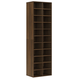 Shoe Cabinet Brown Oak 54x34x183 cm Engineered Wood - Giant Lobelia