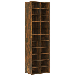 Shoe Cabinet Smoked Oak 54x34x183 cm Engineered Wood - Giant Lobelia