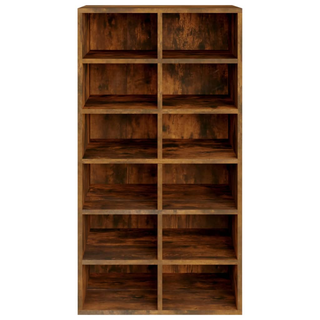 vidaXL Shoe Rack Smoked Oak 54x34x100.5 cm Engineered Wood - Giant Lobelia