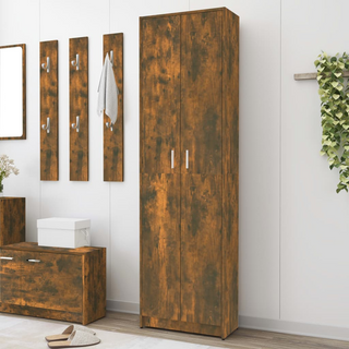 vidaXL Hallway Wardrobe Smoked Oak 55x25x189 cm Engineered Wood - Giant Lobelia