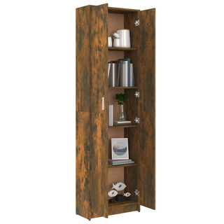 vidaXL Hallway Wardrobe Smoked Oak 55x25x189 cm Engineered Wood - Giant Lobelia