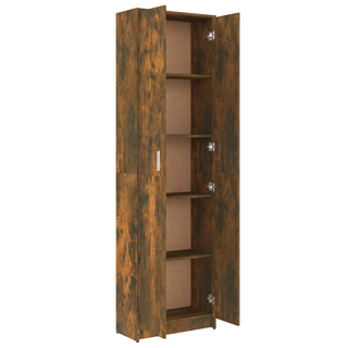 vidaXL Hallway Wardrobe Smoked Oak 55x25x189 cm Engineered Wood - Giant Lobelia