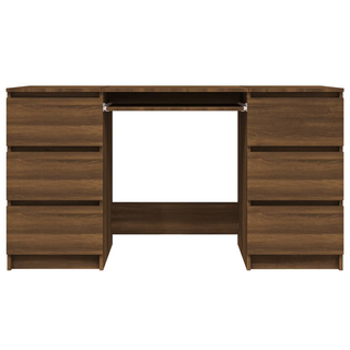 Writing Desk Brown Oak 140x50x77 cm Engineered Wood - Giant Lobelia