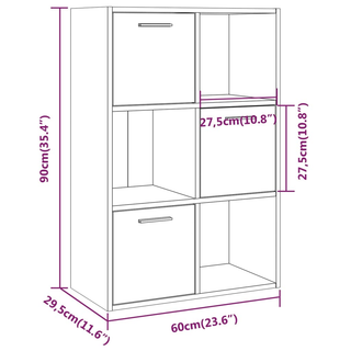 Storage Cabinet Smoked Oak 60x29.5x90 cm - Giant Lobelia