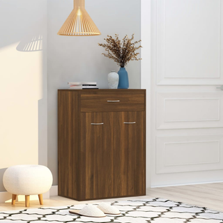 Shoe Cabinet Brown Oak 60x35x84 cm Engineered Wood - Giant Lobelia