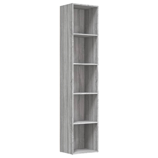 Book Cabinet Grey Sonoma 40x30x189 cm Engineered Wood - Giant Lobelia