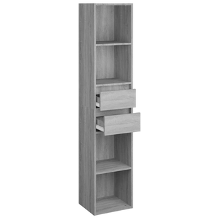 Book Cabinet Grey Sonoma 36x30x171 cm Engineered Wood - Giant Lobelia