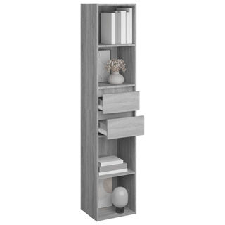 Book Cabinet Grey Sonoma 36x30x171 cm Engineered Wood - Giant Lobelia