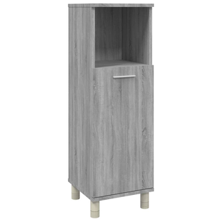 Bathroom Cabinet Grey Sonoma 30x30x95 cm Engineered Wood - Giant Lobelia