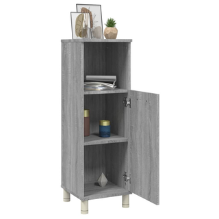 Bathroom Cabinet Grey Sonoma 30x30x95 cm Engineered Wood - Giant Lobelia