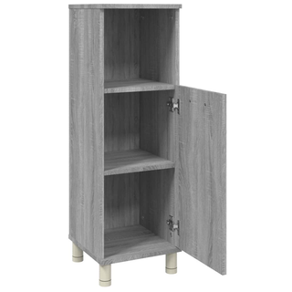 Bathroom Cabinet Grey Sonoma 30x30x95 cm Engineered Wood - Giant Lobelia