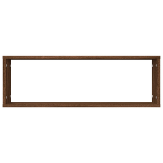 Wall Cube Shelves 2 pcs Brown Oak 80x15x26.5 cm Engineered Wood - Giant Lobelia