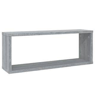 Wall Cube Shelves 4 pcs Grey Sonoma 60x15x23 cm Engineered Wood - Giant Lobelia