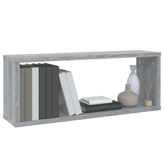 Wall Cube Shelves 4 pcs Grey Sonoma 60x15x23 cm Engineered Wood - Giant Lobelia