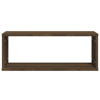 Wall Cube Shelves 6 pcs Brown Oak 60x15x23 cm Engineered Wood - Giant Lobelia