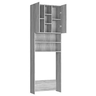 Washing Machine Cabinet Grey Sonoma 64x25.5x190 cm - Giant Lobelia