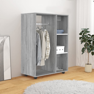 Wardrobe Grey Sonoma 80x40x110 cm Engineered Wood - Giant Lobelia