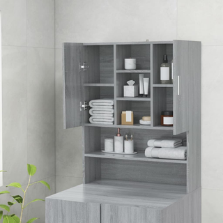 Washing Machine Cabinet Grey Sonoma 70.5x25.5x90 cm - Giant Lobelia