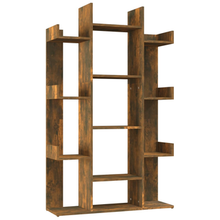 Book Cabinet Smoked Oak 86x25.5x140 cm Engineered Wood - Giant Lobelia