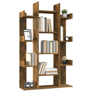 Book Cabinet Smoked Oak 86x25.5x140 cm Engineered Wood - Giant Lobelia