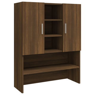 Washing Machine Cabinet Brown Oak 70.5x25.5x90 cm - Giant Lobelia