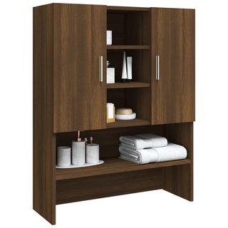 Washing Machine Cabinet Brown Oak 70.5x25.5x90 cm - Giant Lobelia