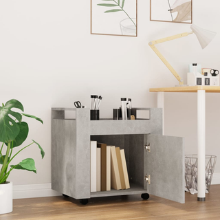 vidaXL Desk Trolley Concrete Grey 60x45x60 cm Engineered Wood - Giant Lobelia