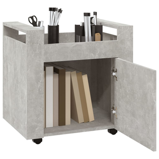 vidaXL Desk Trolley Concrete Grey 60x45x60 cm Engineered Wood - Giant Lobelia