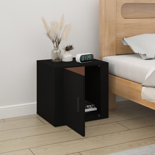 Bedside Cabinet Black 50x39x47 cm - Giant Lobelia