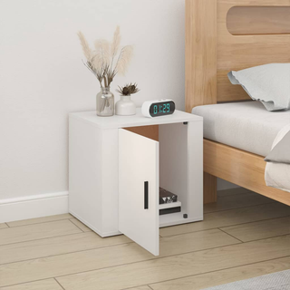 Bedside Cabinet White 50x39x47 cm - Giant Lobelia