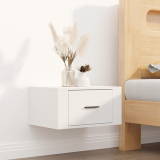 Wall-mounted Bedside Cabinet White 50x36x25 cm - Giant Lobelia