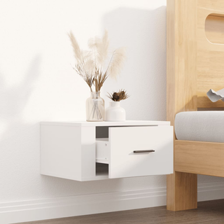 Wall-mounted Bedside Cabinet White 50x36x25 cm - Giant Lobelia