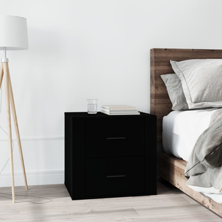 Bedside Cabinet Black 50x39x47 cm - Giant Lobelia