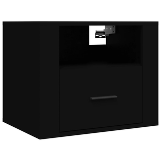 Wall-mounted Bedside Cabinet Black 50x36x40 cm - Giant Lobelia