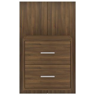 vidaXL Wall-mounted Bedside Cabinet Brown Oak - Giant Lobelia