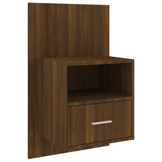 Wall-mounted Bedside Cabinet Brown Oak - Giant Lobelia