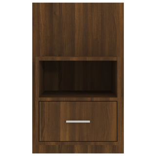 Wall-mounted Bedside Cabinet Brown Oak - Giant Lobelia