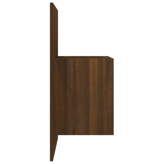 Wall-mounted Bedside Cabinet Brown Oak - Giant Lobelia