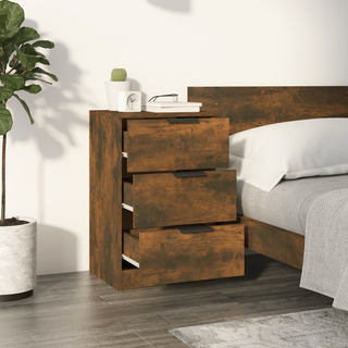 Bedside Cabinets 2 pcs Smoked Oak 40x36x65 cm - Giant Lobelia