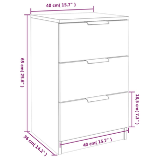 Bedside Cabinets 2 pcs Smoked Oak 40x36x65 cm - Giant Lobelia