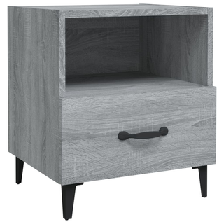 Bedside Cabinet Grey Sonoma Engineered Wood - Giant Lobelia