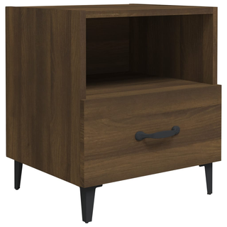 Bedside Cabinet Brown Oak Engineered Wood - Giant Lobelia