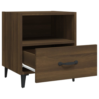 Bedside Cabinet Brown Oak Engineered Wood - Giant Lobelia