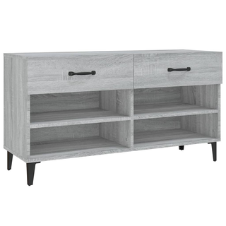 vidaXL Shoe Cabinet Grey Sonoma 102x35x55 cm Engineered Wood - Giant Lobelia