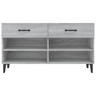 vidaXL Shoe Cabinet Grey Sonoma 102x35x55 cm Engineered Wood - Giant Lobelia