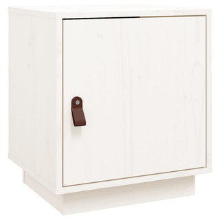 Bedside Cabinet White 40x34x45 cm Solid Wood Pine - Giant Lobelia