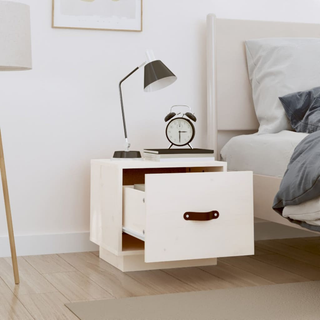 vidaXL Bedside Cabinet White 40x34x35 cm Solid Wood Pine - Giant Lobelia